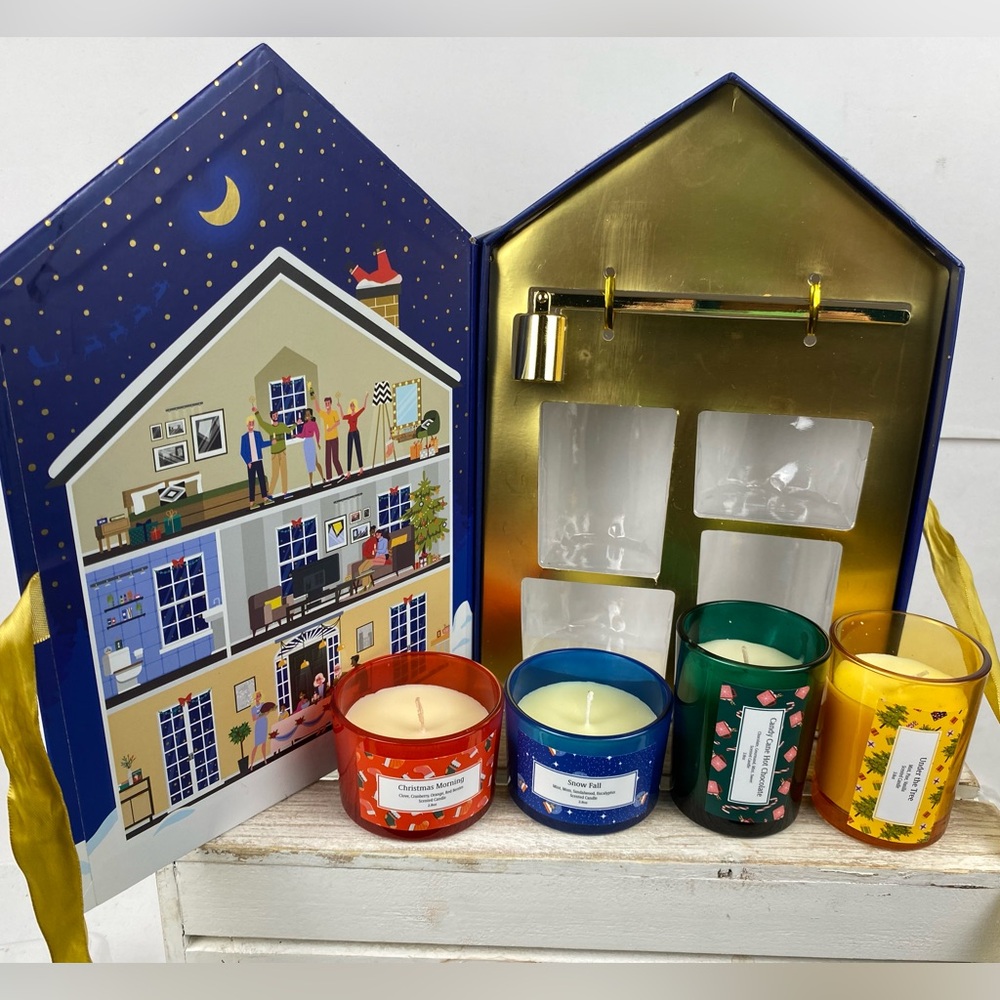 holiday themed Candle for Every Room Gift Set house-shaped box - Picture 2 of 16
